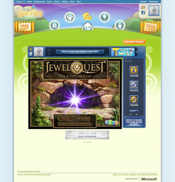 MSN Games Preview, Jewel Quest 5, games.msn.com/#/msngames…